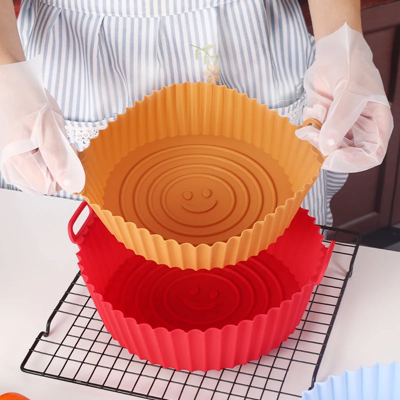 Forma de silicone para air fryer reutilizável acessórios para assar