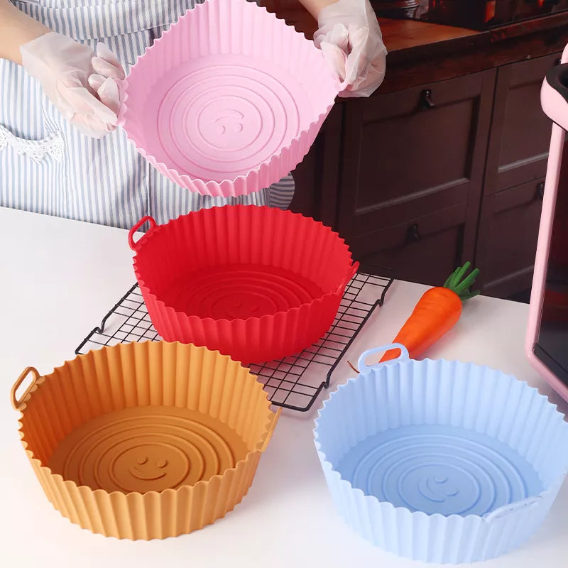 Forma de silicone para air fryer reutilizável acessórios para assar